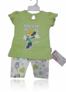 Baby Girls Minnie & Mickey Two-Piece Outfit – Peach Top & Red Leggings Set