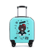 Adorable Bear-Themed Kids Travel Bag Compact & Durable Trolley Luggage (G-77)