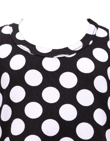 Frock A-Line White Polka Toddler
