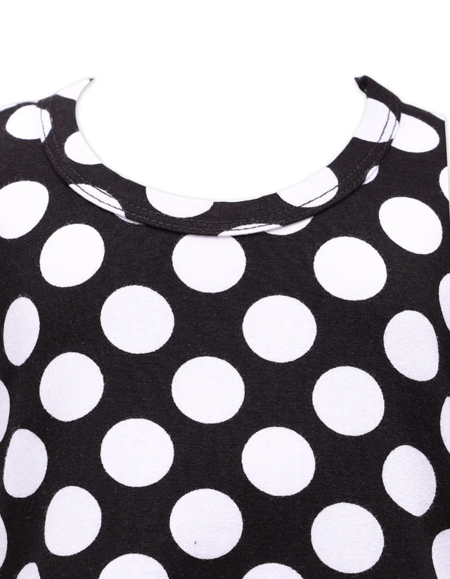 Frock A-Line White Polka Toddler