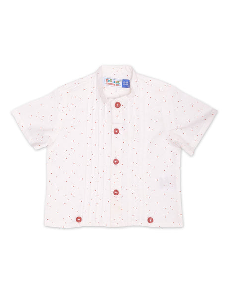 Bodysuit Fancy With Pleats Rust Infant