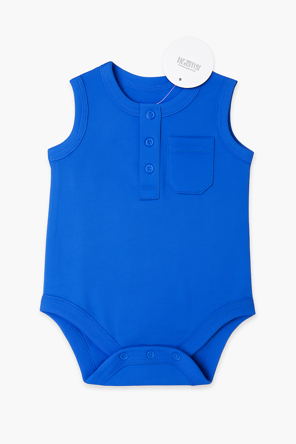 Bodysuit Sleeveless Pocket Blue Infant
