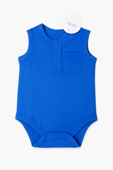 Bodysuit Sleeveless Pocket Blue Infant