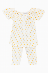 Co-Ord Set Off White Pineapple Toddler