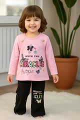 Girls Miracle Print Jersey Top & Pants Set