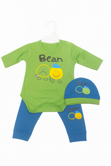 Newborn Winter Outfit Set – Jersey Fabric Bodysuit, Pajama, Cap & Shoes