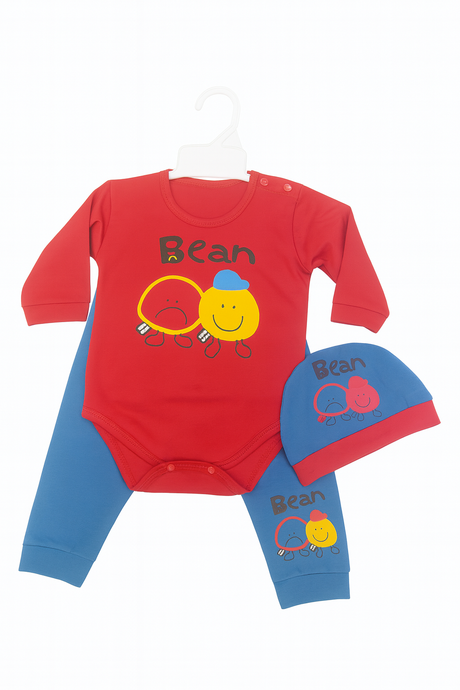 Newborn Winter Outfit Set – Jersey Fabric Bodysuit, Pajama, Cap & Shoes
