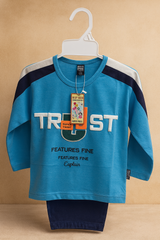 Boys Tracksuit with Trust Print Sweatshirt & Joggers