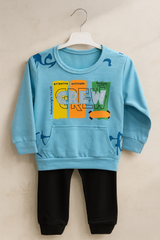 Kids Tracksuit with Draw Cord & CREW Style Screen Print