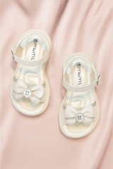 Kids Bow Sandals with Glitter Strap Cute Dress Sandals