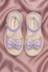 Kids Bow Sandals with Glitter Strap Cute Dress Sandals