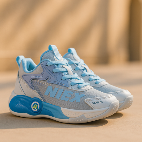 Kids Sport Sneakers with Bold Side Print & Color Pop Design