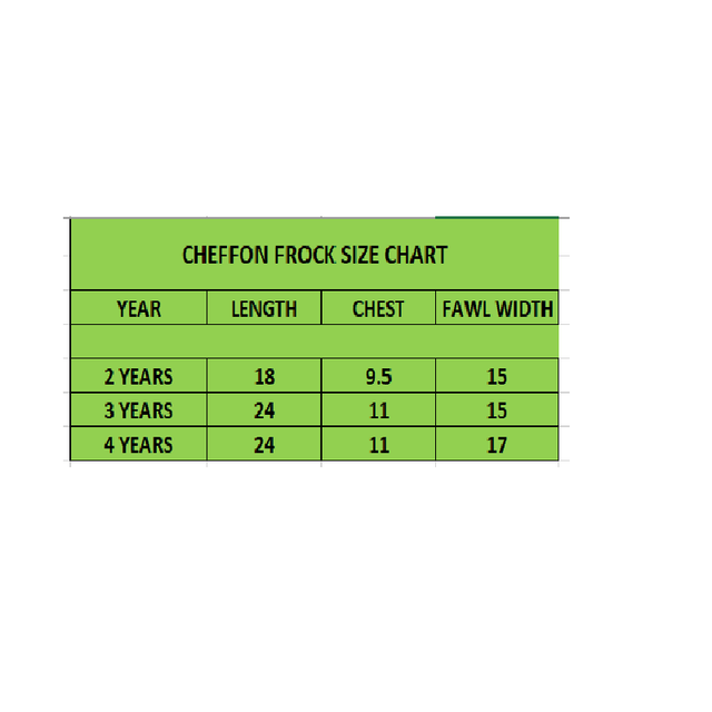 Premium Chiffon Frock for Girl - BNBSF-396