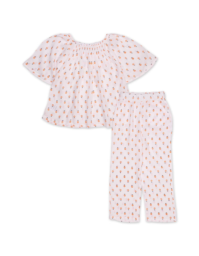 Co-Ord Set Off Lilac Flower Toddler