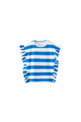 Blue T-shirt with Ruffled Trims