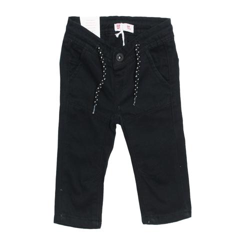 DPAM Draw Cord Black Boys Cotton Chino Pants
