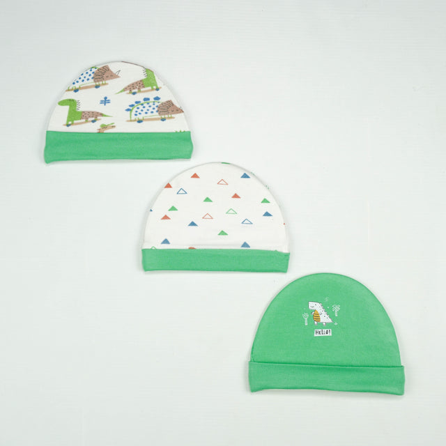 CAP S PK 3 D.GREEN NUMBERS