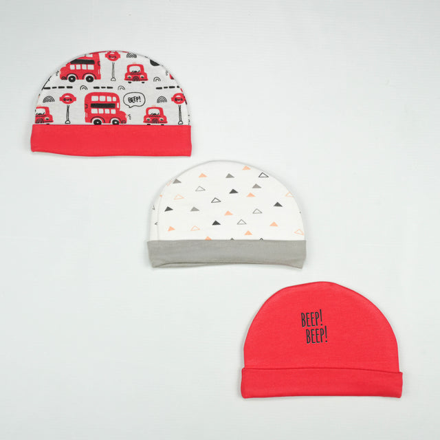 CAP L PK 3 RED BUS