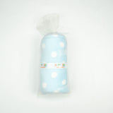 BLANKET FLEECE LT BLUE WHITE POLKA