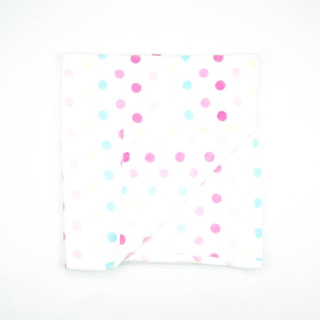 BLANKET FLEECE MULTI POLKA