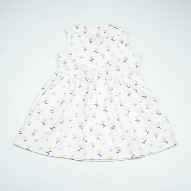 FROCK SLEVELESS WITH NET FLORAL INFANT