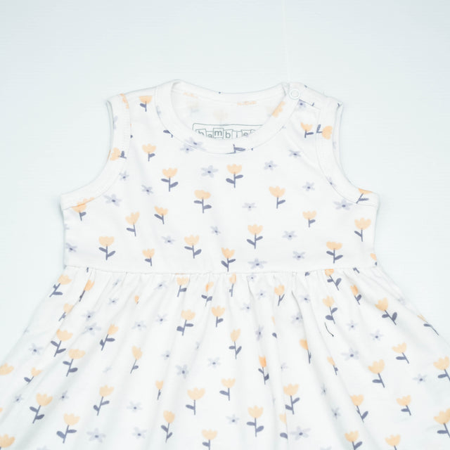 FROCK SLEVELESS WITH NET FLORAL INFANT