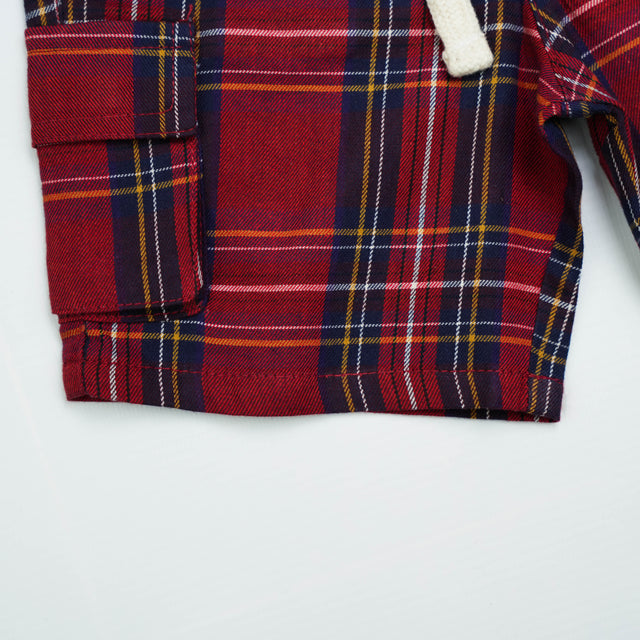 SHORTS DRAW STRING POCKET RED INFANT