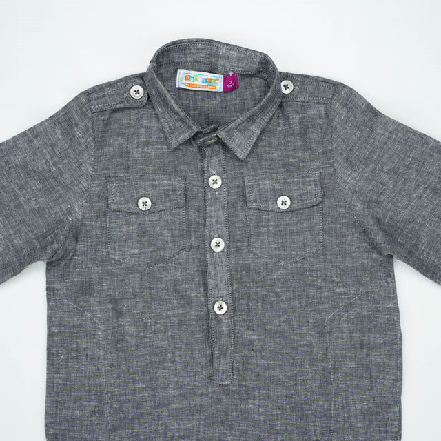 KURTA FRONT POCKER GREY TODDLER