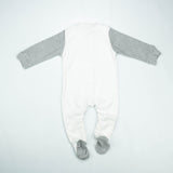 ROMPER WHITE SLEEVES STRIP INFANT