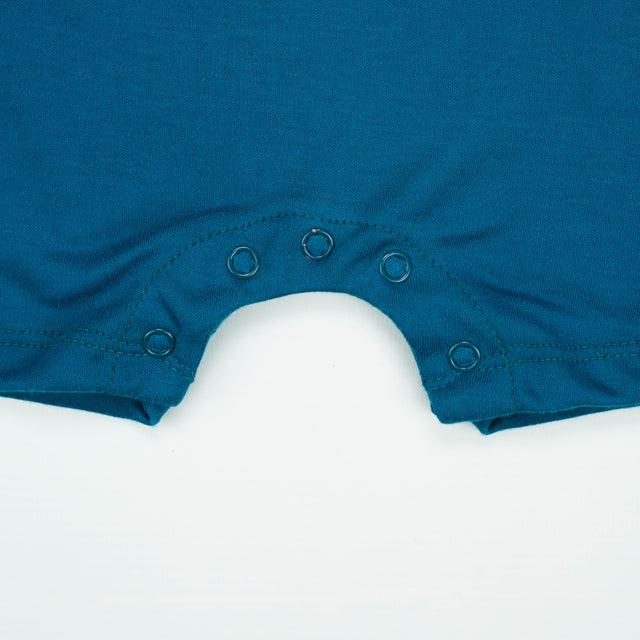 BODYSUIT POLO COLLAR AQUA INFANT