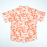 Dynamic Orange Abstract Print Short-Sleeve Shirt