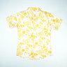 Yellow Floral Print Short-Sleeve Shirt