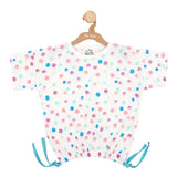 Color splash drawstring top