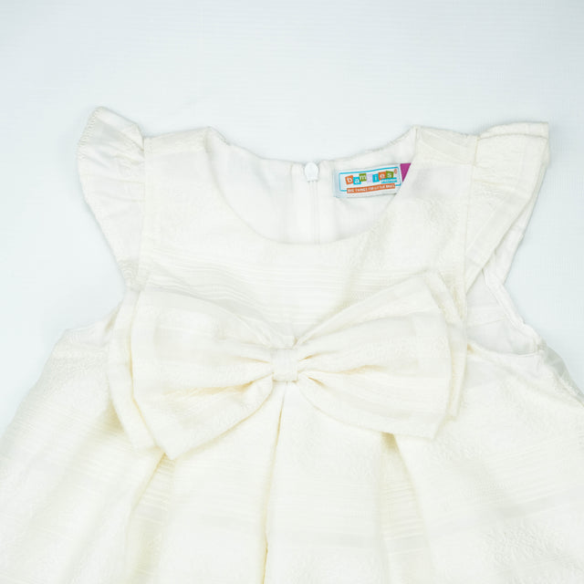 FROCK FRONT BOW WHITE TODDLER