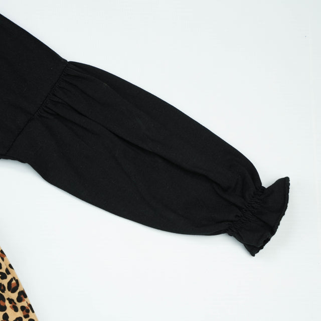 FROCK FLAIR BLACK CHEETA TODDLER