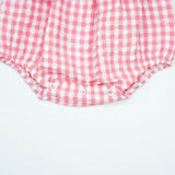 BODYSUIT FRONT BOW PINK CHECK INFANT