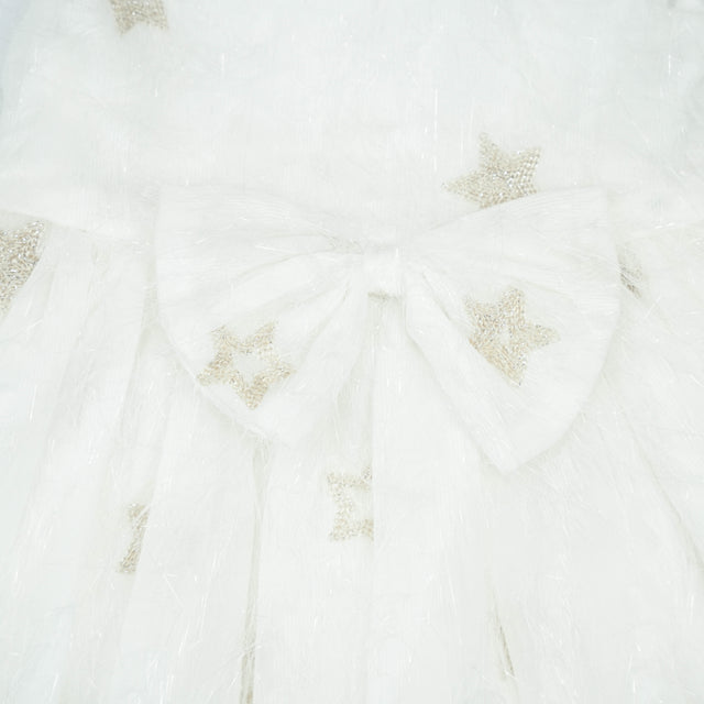 FROCK BOW STYLE WHITE STAR INFANT