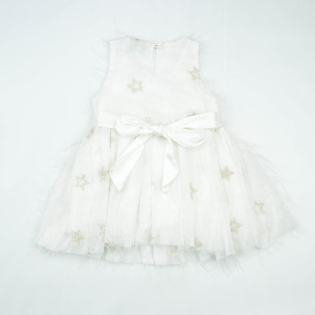 FROCK BOW STYLE WHITE STAR INFANT