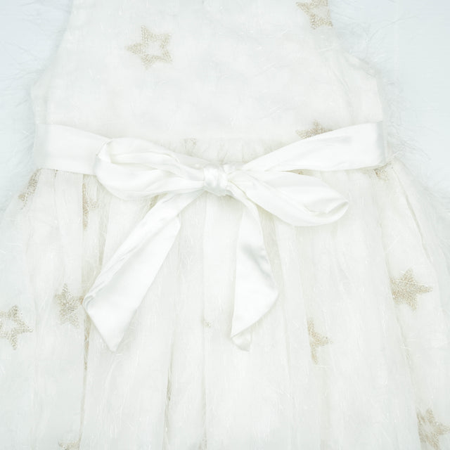 FROCK BOW STYLE WHITE STAR INFANT