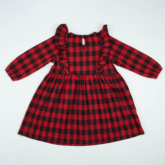 FROCK RUFFLE RED CHECK TODDLER