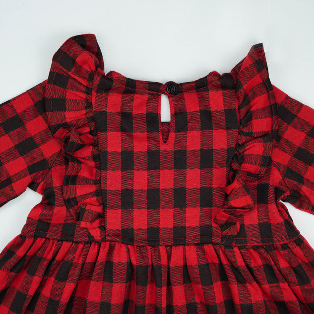 FROCK RUFFLE RED CHECK TODDLER