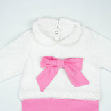 SLEEPSUIT CUT & SEW PINK OFF WHITE INFANT