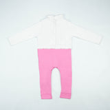 SLEEPSUIT CUT & SEW PINK OFF WHITE INFANT