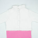 SLEEPSUIT CUT & SEW PINK OFF WHITE INFANT