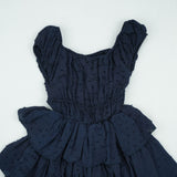 FROCK ELASTIC WASTE NAVY INFANT