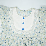 FROCK RETRO STYLE GREEN FLOWER TODDLER