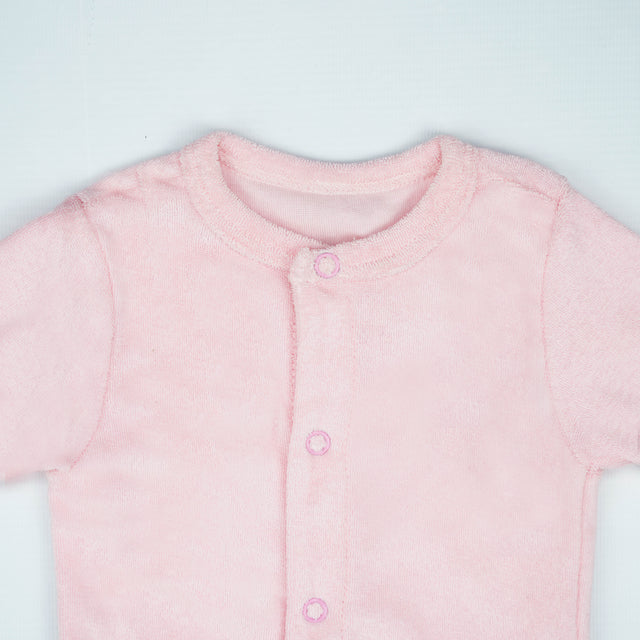 ROMPER TERRY PINK INFANT