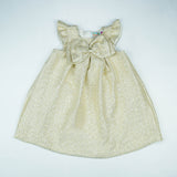 FROCK FRONT BOW GOLD TODDLER