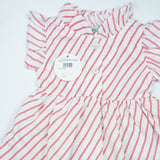 FROCK WOOVEN RED STRIPES INFANT