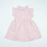 FROCK WOOVEN RED STRIPES INFANT